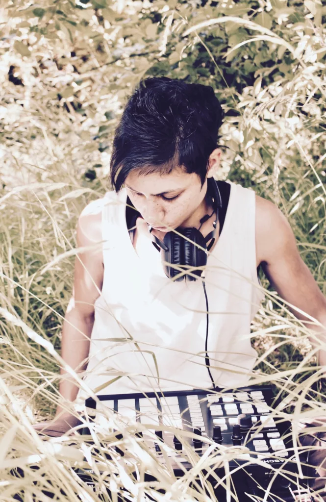 Yohei en nature avec son launchpad